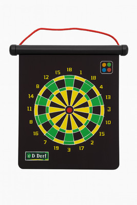 BOLDUP Magnetic Dart Board Strong Hold Safe & Portable 12 inch,4 darts Double sided 32 cm Dart Board(Black)