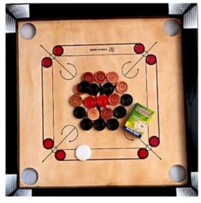 Red Queen 20wood 1.5 cm Carrom Board(Multicolor)