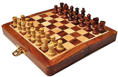 Forgesy Wooden Carrom Board Coins - 9 Black + 9 White + 2 Red - 20 Pieces 12 cm Chess Board(Multicolor)