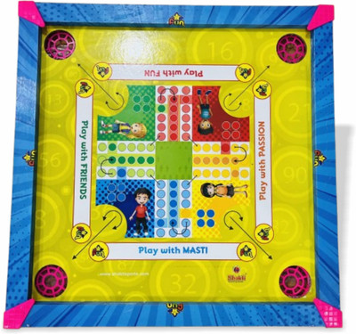 FUNDIO Carrom Board I Ludo & Snake Ladder With Carrom Board 3in1 Size 20×20 50 cm Carrom Board(Multicolor)