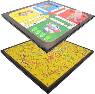 Hyper SPORTS 2 IN 1 Ludo and Snake Ladders Combo Party & Fun Games Board Game 20 cm Ludo Board(Multicolor)