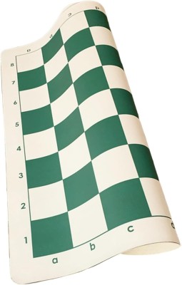 UDKI Portable Chess Vinyl Board Mat 48 cm Chess Board(Green)