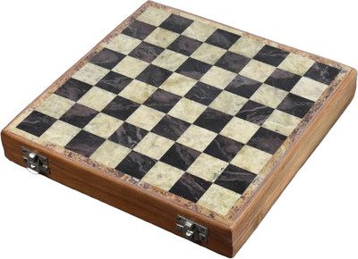 Pooja Creation PCS Foldable Wooden Chess Board Game Set with Magnetic Wood Pieces (12 inch) 25 cm Chess Board(Brown)