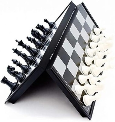 OCFI Travel Chess with Folding Board for Kids, Boys, Girls, Childrens and Adults 25 cm Chess Board(Black)