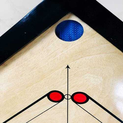 Hyper Small Wooden Carrom Board Striker Coins, Disco Powder 50 cm Carrom Board(Multicolor)