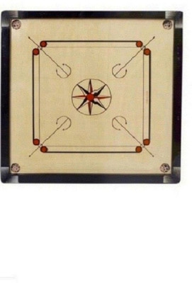 KOODOX Smooth Set- Full Size ( Size 32 X 32 Inch,Border: 1.5 Inch) 81.28 cm Carrom Board(Brown)