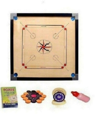 KOODOX Smooth -Full Size, (Size32 X 32 Inch,Border: 1.5 Inch) 81.28 cm Carrom Board(Brown)
