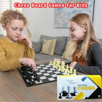 Myhoodwink Educational Chess Board Set for Kids,Chess Board Toys Chess Set for Kids, Adults 35 cm Chess Board(Black, White)