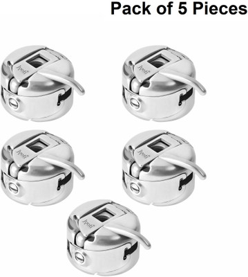 Jyoti Bobbin Case Steel (Classic) for Domestic Sewing Machine, Ideal for Usha/Singer, Bobbin Case(Pack of 5)