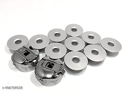 MSSEWING 2 BOBBIN CASE & 10 ALUMINUM BOBBIN FOR JUKI INDUSTRIAL SEWING MACHINE Bobbin Case(Pack of 2)