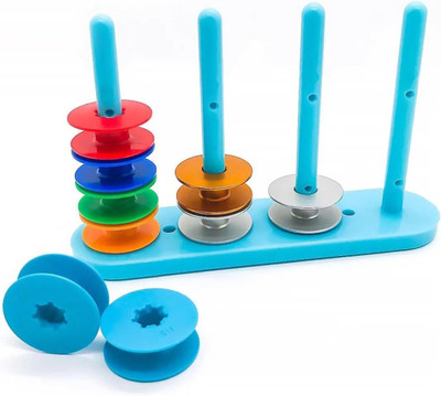 Wiselife Magnetic Bobbin Holder Stand for Sewing Machines-4 Columns Organizer Rack for Bobbin Case(Pack of 1)
