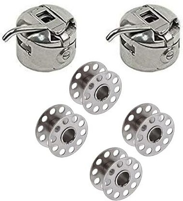 MSSEWINGTECH 2 PCS BOBBIN CASE 4 PCS BOBBIN Bobbin Case(Pack of 2)