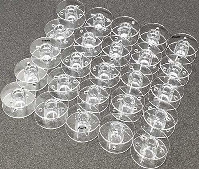 ZENITH 36 Clear Bobbins for Any Automatic Sewing Machines (Singer/Usha/Brother) Bobbin Case(Pack of 36)