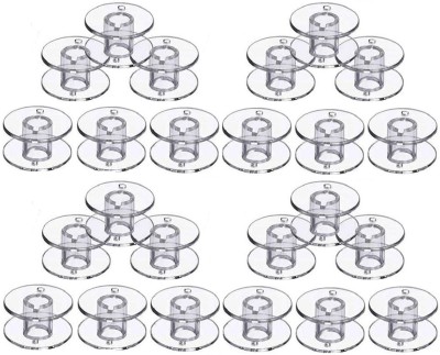 ZENITH 24 Bobbins for Any Automatic Sewing Machines (Singer/Usha/Brother) Plastic Bobbins(Pack of 24, Domestic)