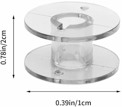Gemsy Bobbins with Storage Box White Plastic Bobbins(Pack of 25, Regular)