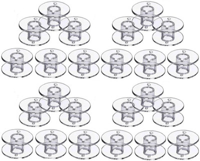 ZENITH 24 Bobbins for Any Automatic Sewing Machines (Singer/Usha/Brother) Plastic Bobbins(Pack of 24, Domestic)