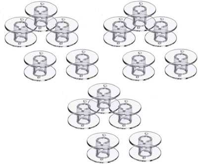 ZENITH 15 Transparent Bobbins Plastic Bobbins(Pack of 15, Small)