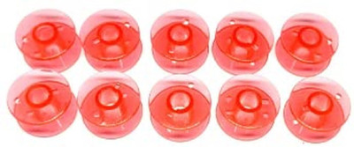 ZENITH 10 Pink Transparent Bobbins for Any Automatic Sewing Machines (Singer/Usha) Plastic Bobbins(Pack of 10, Domestic)