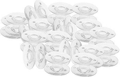 Filfora 100 Plastic Transparent Bobbins for Any Automatic Sewing Machines Plastic Bobbins(Pack of 100, 5)