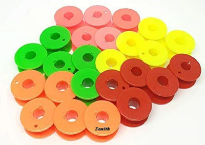 ZENITH 50 Multi Color Bobbins Plastic Bobbins(Pack of 50, Medium)