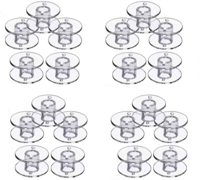 ZENITH 20pcs Clear Sewing Plastic spools bobbins for Brother Sewing Machine Plastic Bobbins(Pack of 20, Domestic)