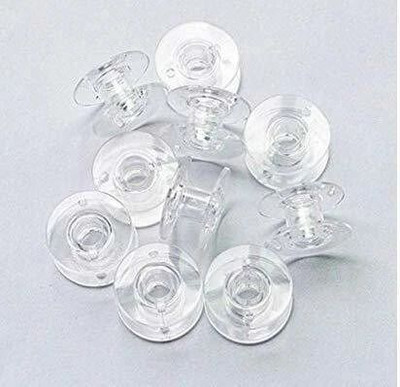 ZENITH 15 Plastic Transparent Bobbins for Any Automatic Sewing Machines (Singer/Usha/Brother) Plastic Bobbins(Pack of 15, Domestic)