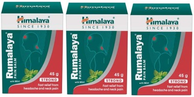 HIMALAYA Rumalaya Pain Balm | Fast Relief From Headache And Neck Pain Ayurvedic Balm(3 x 45 g)