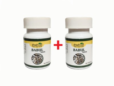 Shashwat Herbal Babul 60Tab pack of 2 Tablets(2 x 60 Units)