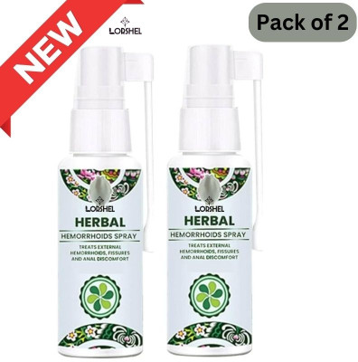 LORSHEL Hemorrhoids Treatment Spray - Natural Herbal Remedy Liquid(2 x 40 ml)