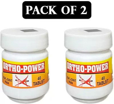 MUKHTI CARE orthopower tablet Ayurvedic for Joint/body/back pain pack of 2x 40 Units Tablets(2 x 40 Units)