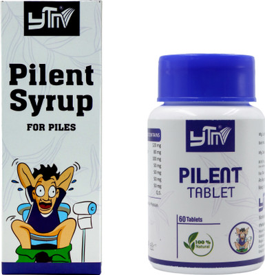 YTM Piles tablet and Syrup Combo relief pain control itching speedy recovery Tablets(60 Units)