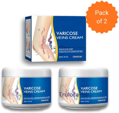 Trulora Swelling Solution Varicose Veins Cream For Aching Legs and Joint Pack of 2 Cream(2 x 50 g)