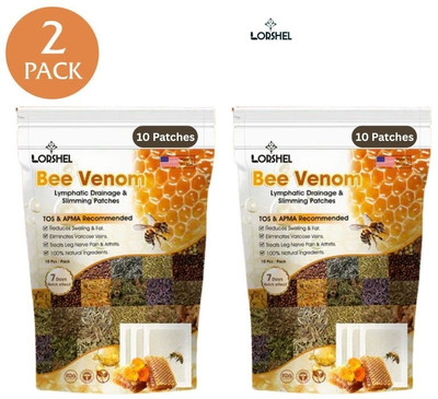 LORSHEL Bee Venom Foot Patches Toxin Remover Pads to Boost Foot Comfort Plaster & Patch(2 x 100 g)