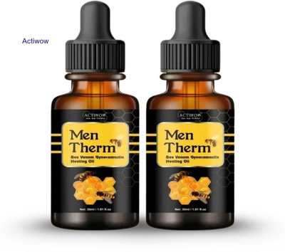 ACTIWOW Men Therm Bee Venom Heating Oil for Chest and Core Soreness Liquid(2 x 15 ml)