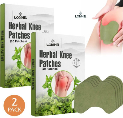 LORSHEL Herbal knee pain relief patches soothe soreness while relaxing Plaster & Patch(2 x 10 Patches)
