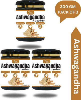 7Herbmaya Certified Organic Ashwagandha Root Powder Each 300g Powder(3 x 300 g)