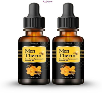 ACTIWOW Men Therm Bee Venom Heating Oil for Track Sprint Recovery Liquid(2 x 15 ml)