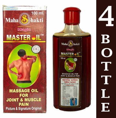 HARBORZA Mahashakti magic master oil for joint & muscle Pain pack of 4 Liquid(4 x 100 ml)