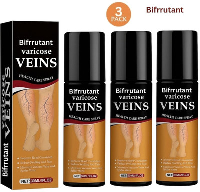 BIFRRUTANT Herbal Oil Formula Varicose Vein Stockings Spray Anti Swelling Therapy Liquid(3 x 50 ml)