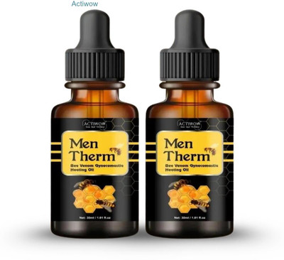ACTIWOW Men Therm Bee Venom Heating Oil for Standing Desk Fatigue Relief Liquid(2 x 15 ml)