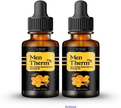 ACTIWOW Men Therm Bee Venom Heating Oil for Cool Down Post Workout Liquid(2 x 15 ml)