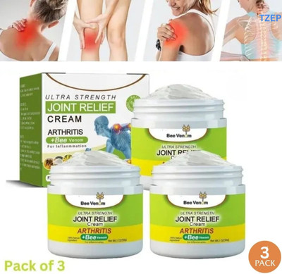 TZEP Bee Venom Pain Relief Cream for Relaxing Sore Leg Muscles Cream(3 x 50 g)