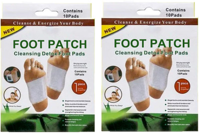 Pink Square detox foot patch, foot patches and toxin remover,Pain relief 10 patches Pack 2 Plaster & Patch(2 x 10 Patches)