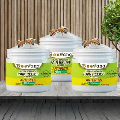 ACTIWOW BeeVana Natural Pain Relief for Stiff Muscles Pack of 3 Cream(3 x 16.67 g)