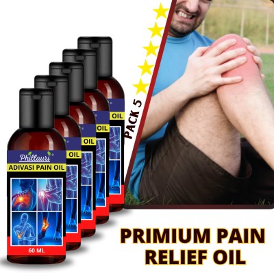Phillauri Ayurvedic Pain Relief Oil | Men And Women | Liquid(5 x 60 ml)
