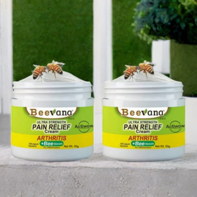 Bee Venom Natural Pain Relief for Overworked Muscles Pack of 2 Cream(2 x 50 g)