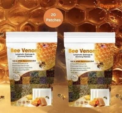 Deeparth Bee Venom Foot Patches Relax Your System with Herbal Detox Pads (20 Patch) Plaster & Patch(100 g)