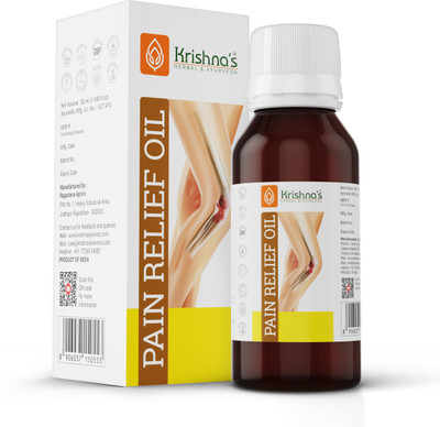 Krishna's Herbal & Ayurveda Pain Relief oil | Effective for Body Pain | Pure Ayurvedic and Herbal Liquid(50 ml)