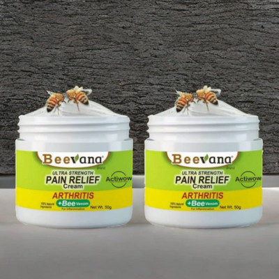 ACTIWOW BeeVana Fast-Acting Relief for Lower Back Soreness Pack of 2 Cream(2 x 25 g)