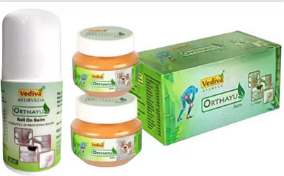 Orthayu Pain Relief balm pack of 3 Balm, body pain, knee pain, back pain relief balm Balm(3 x 83.33 g)